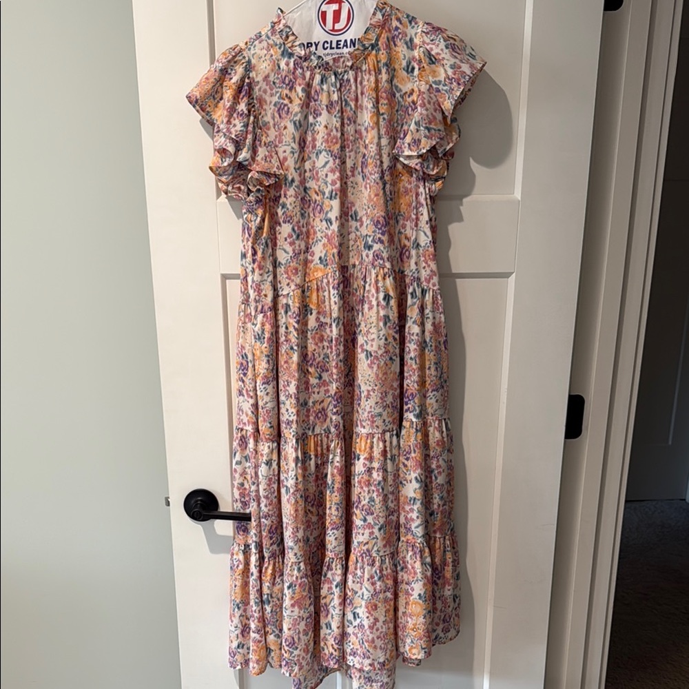 Pinch Floral Tiered Maternity Dress